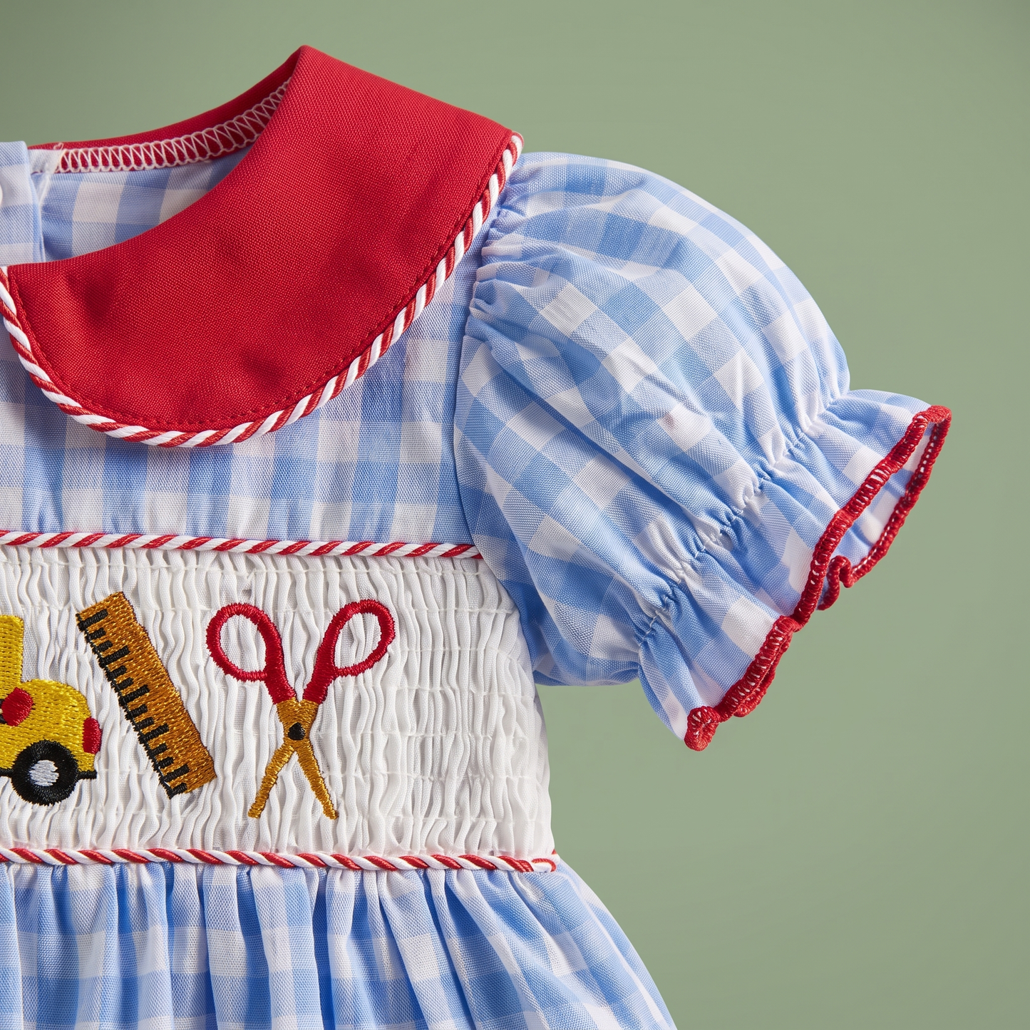 Vestido Vichy Vuelta al Cole para Niña | Lunyna