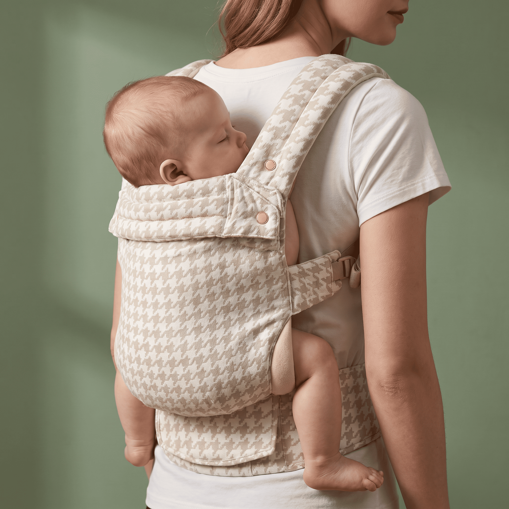 Ergonomische Babytrage mit 3 Tragepositionen, Hühnerbein-Design | Lunyna