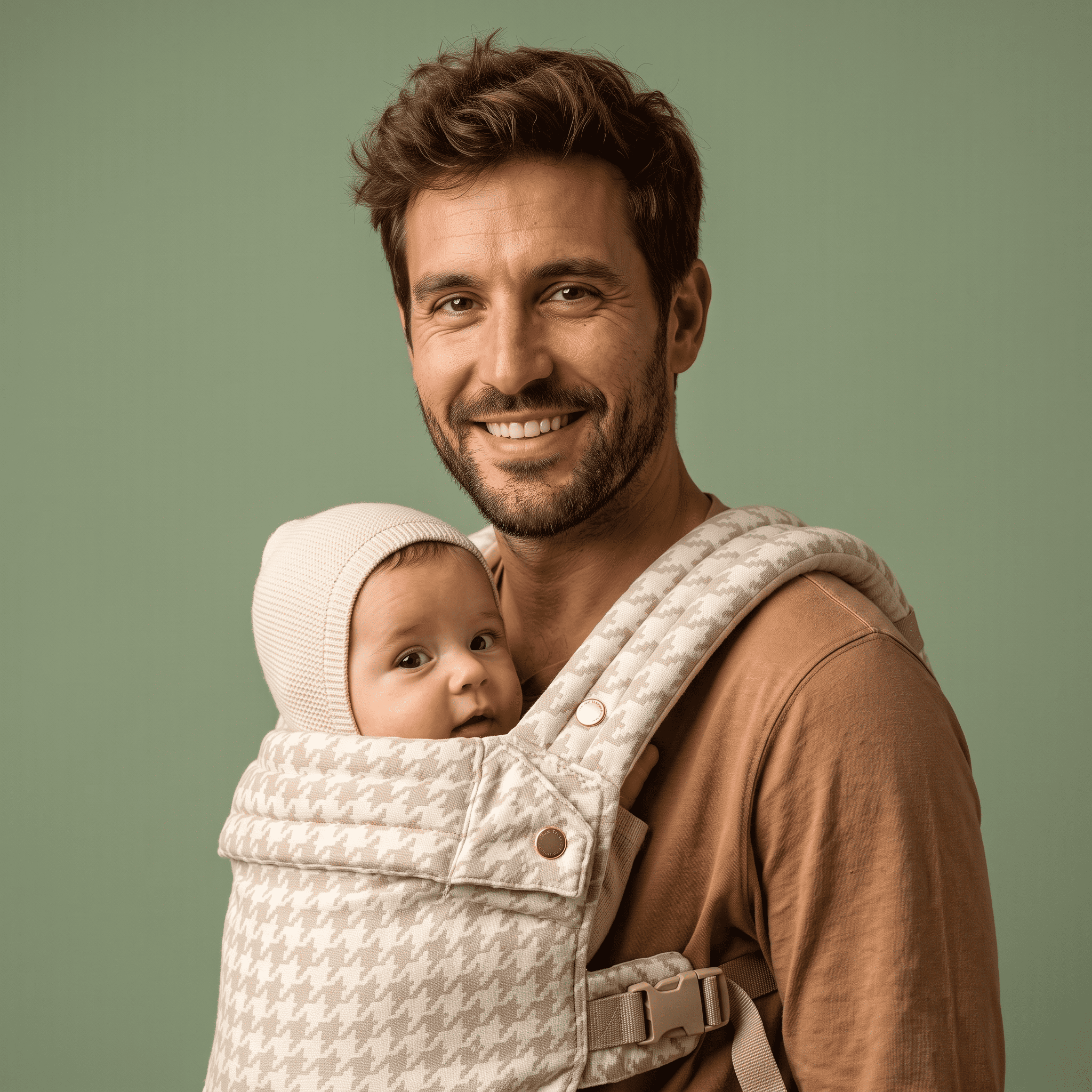 Ergonomische Babytrage mit 3 Tragepositionen, Hühnerbein-Design | Lunyna